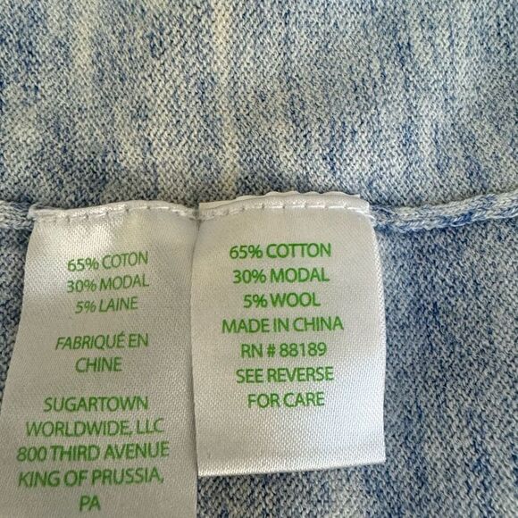 Lilly Pulitzer Lyon Pullover Sunny Shoulder Sweater Lapis Blue Space Dye M - Picture 7 of 9